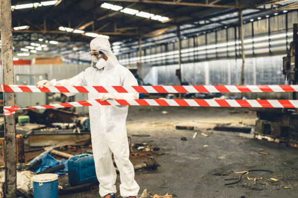 Professional Sewage Cleanup technician working in Hanover, IN